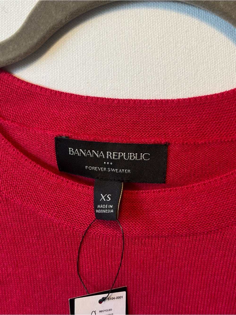 Banana Republic pullover NWT Forever Sweater XS Fuchsia pink Crew neck Womens - Picture 4 of 7